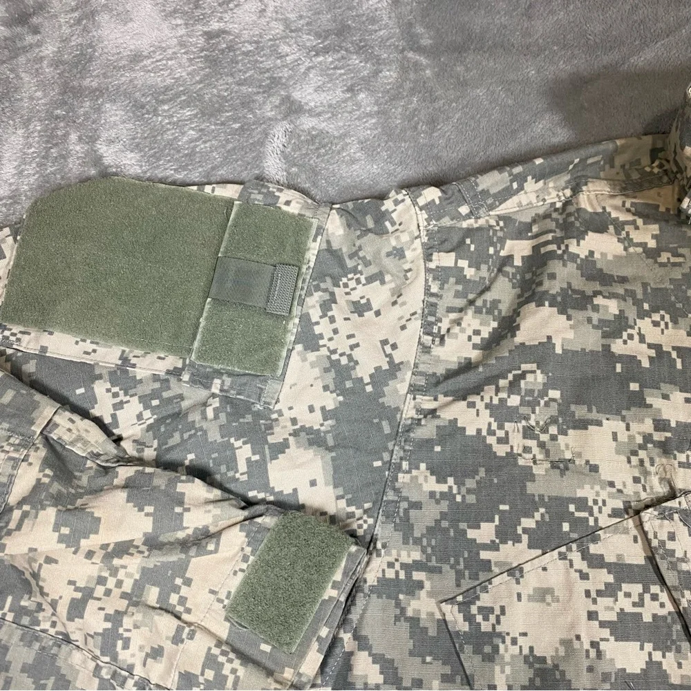 Camo Field Jacket Men’s Large Long US Army Digital Outdoors Military ACU Ripstop - Picture 7 of 13